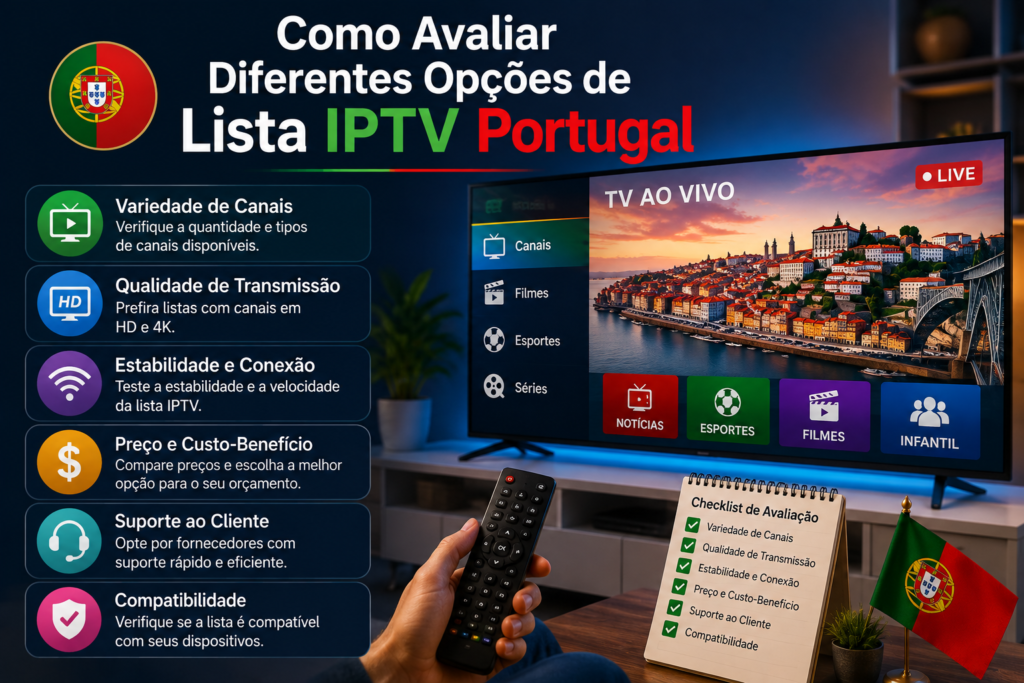 avaliar lista IPTV Portugal