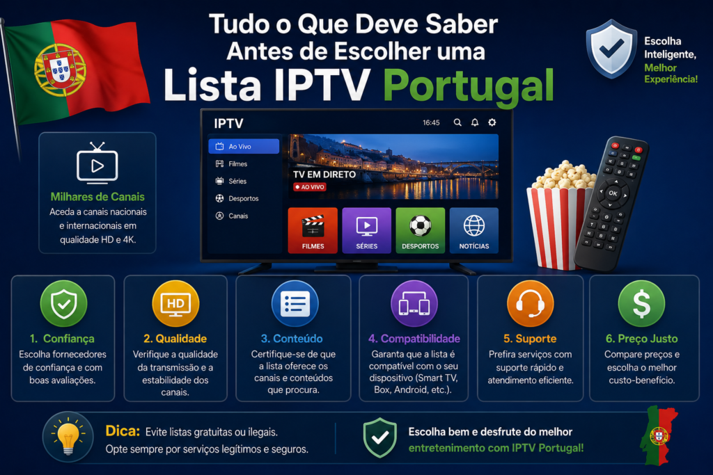 Lista IPTV Portugal Confiável